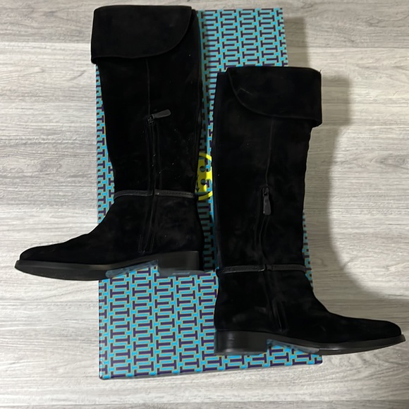 TORY BURCH Women's Miller Over-the-Knee Boots, Perfect Black, Size 11 - Picture 2 of 8